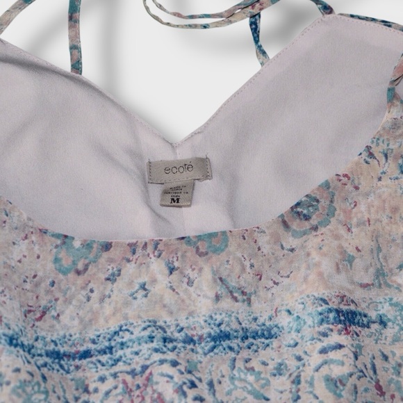 Ecote Boho Print Layered Strappy Back Mini Dress Multicolor - Picture 5 of 6